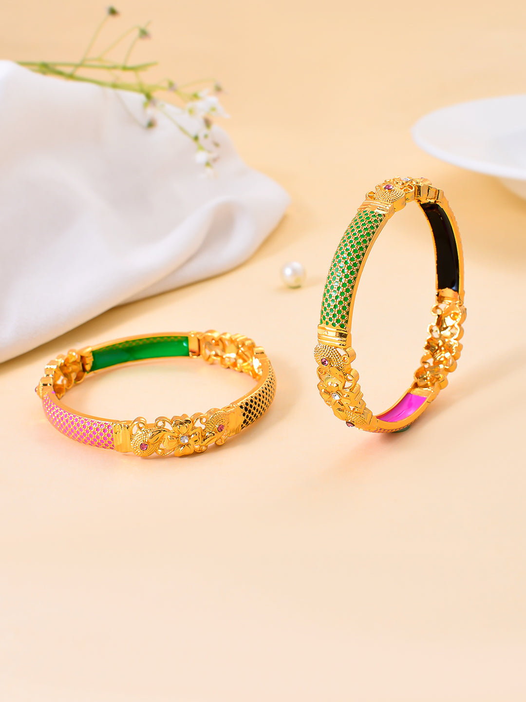 Gold-Plated Bangles For women | Traditional & Artificial Bangles