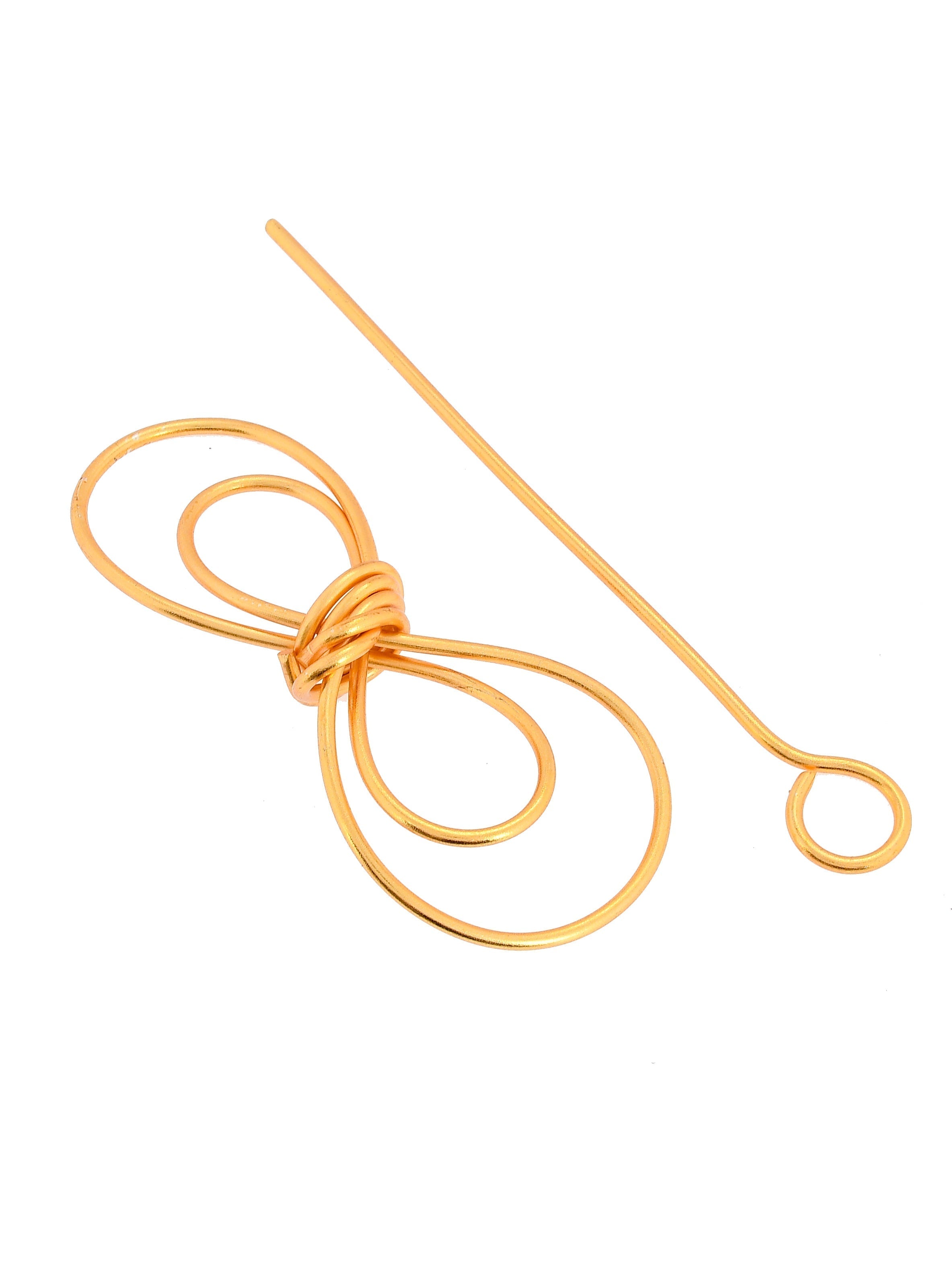 Gold plated Metalic Hair Bun Pin | Hair Accessories