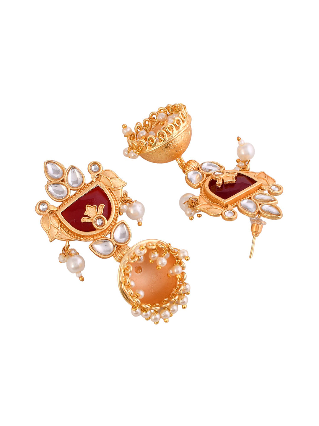 Gold-Plated  and Pearl Jhumka For Women