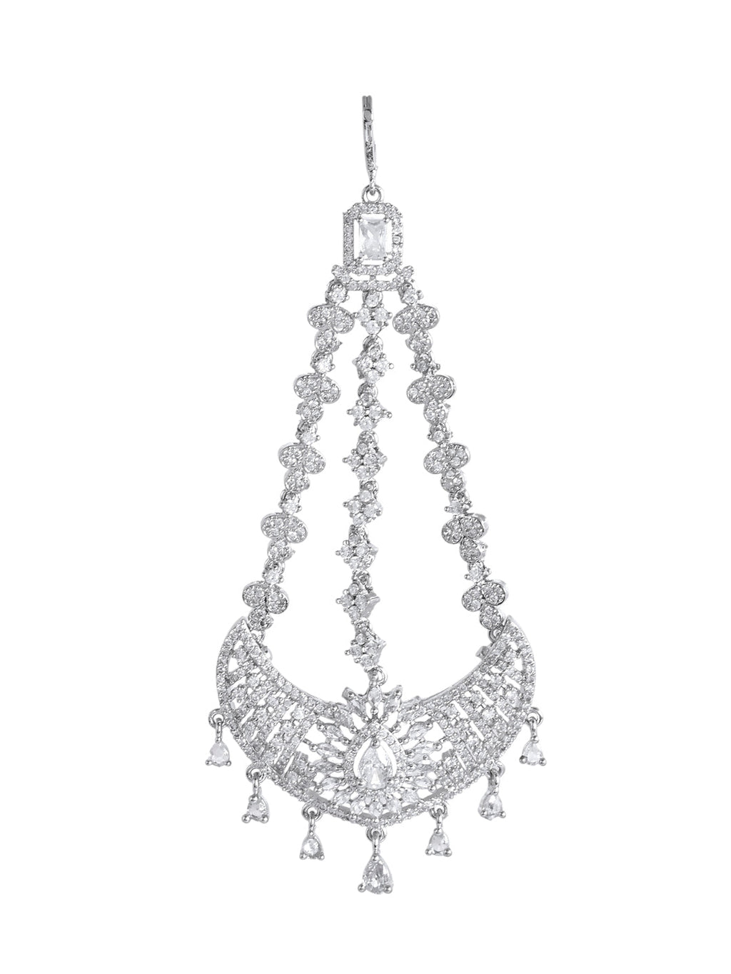 American Diamond Bridal Paasa Maangtika for Women| Party & AD jewellery