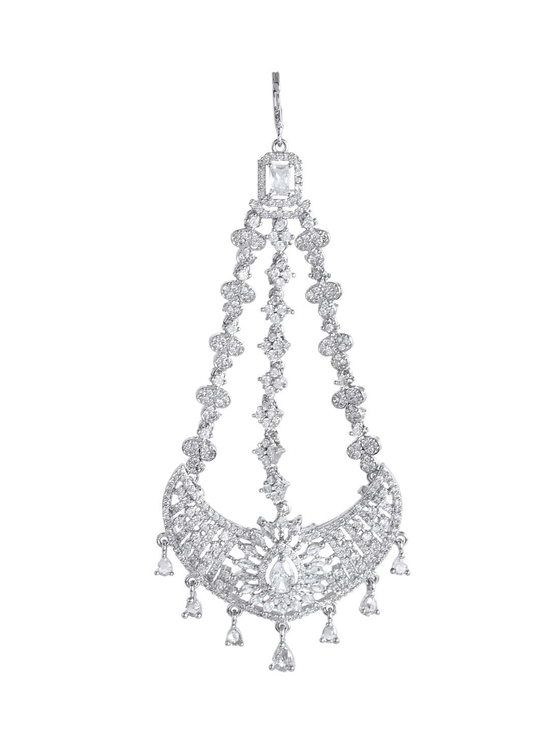 American Diamond Bridal Paasa Maangtika for Women| Party & AD jewellery