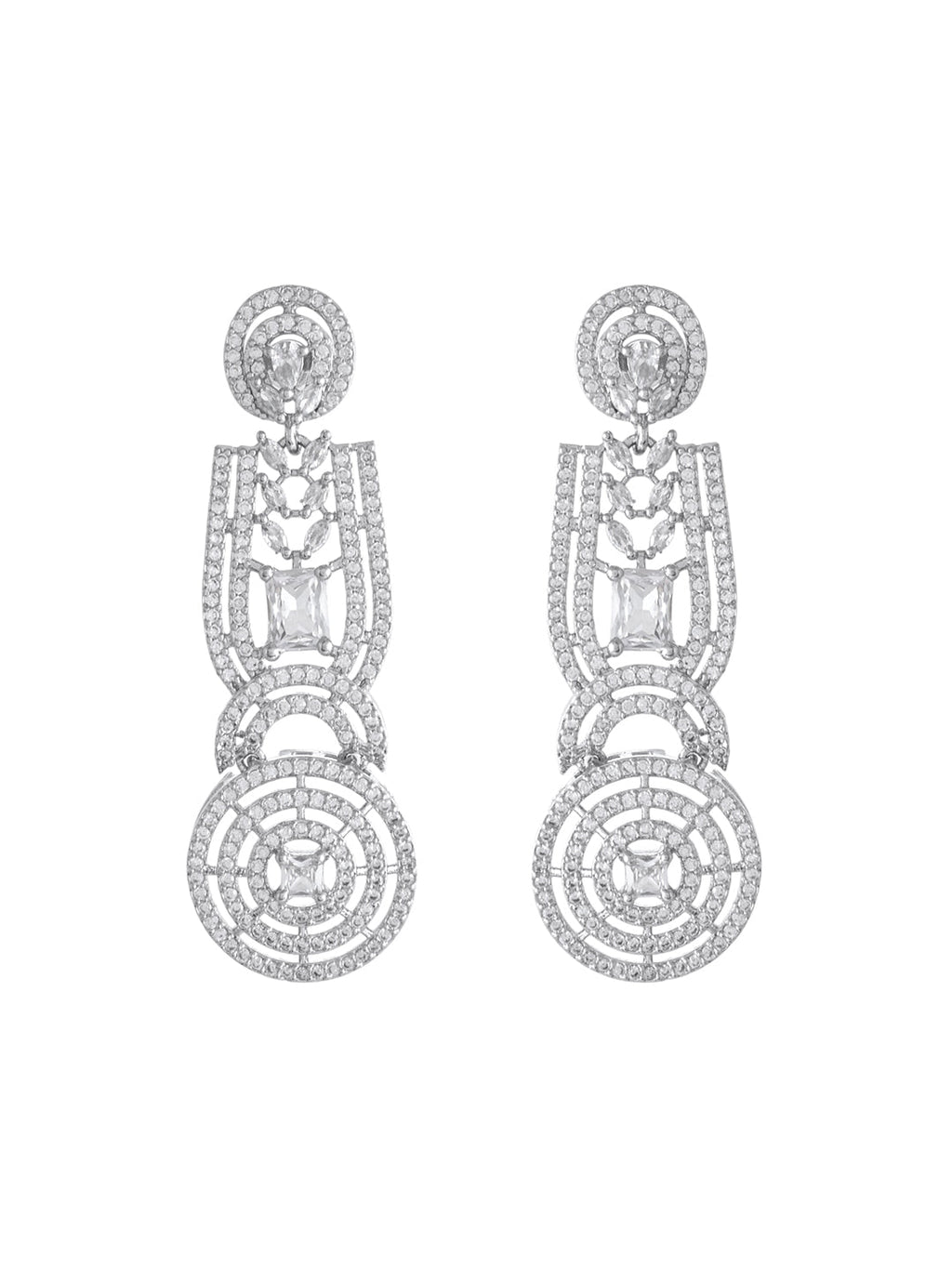 American Diamond Long Earrings | Party & Bridal Accessorie