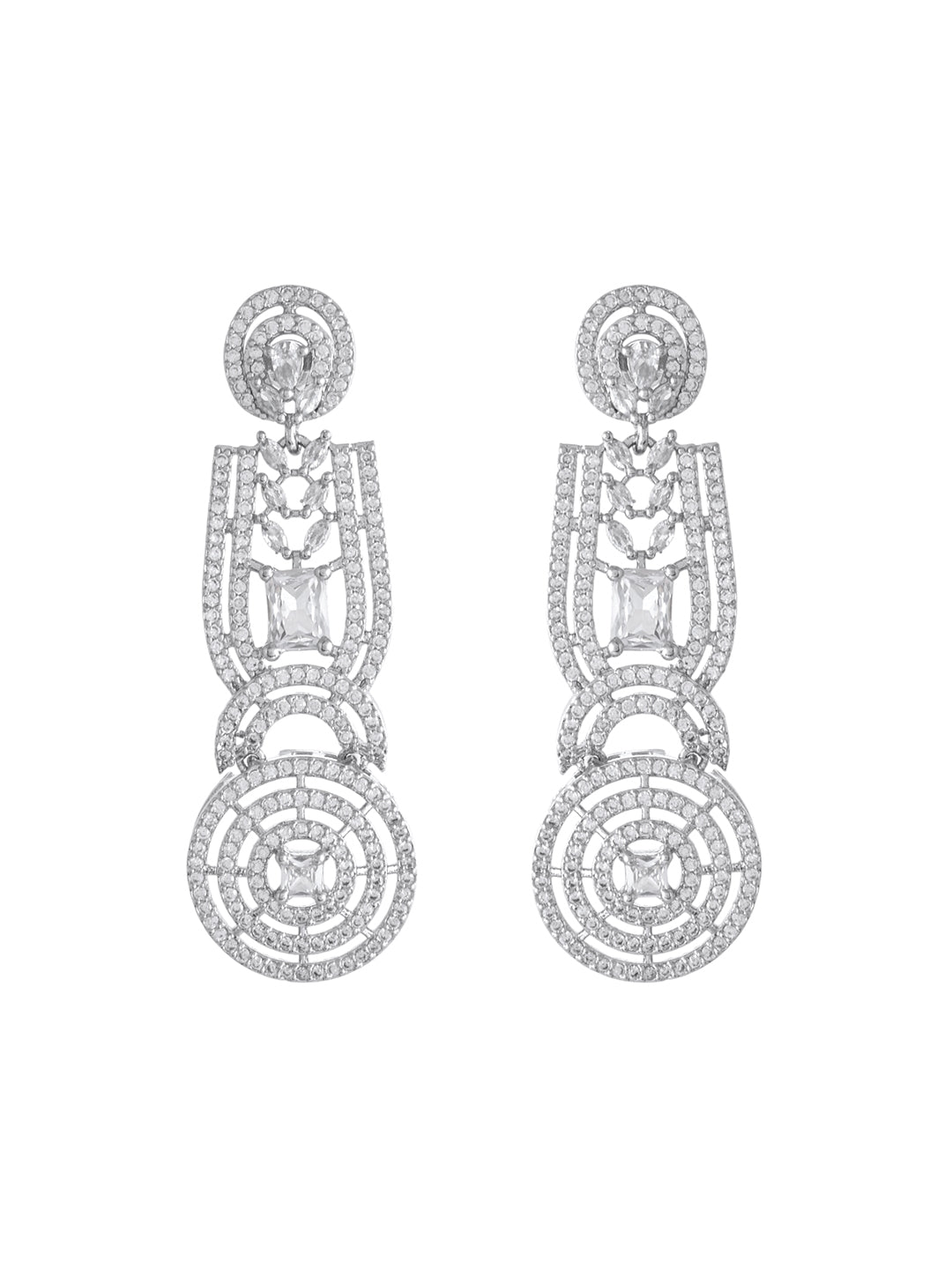 American Diamond Long Earrings | Party & Bridal Accessorie