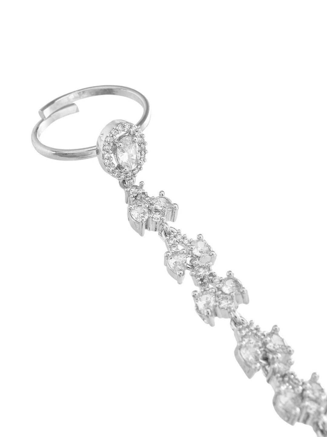 American Diamond Bracelet Ring Haathphool For Women | Wedding & Party Wear Jewellery