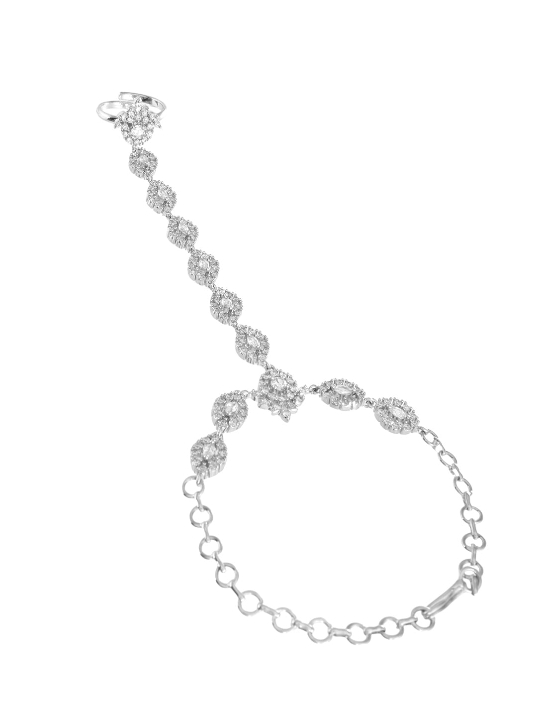 American Diamond Bracelet Ring Haathphool For Women | Wedding & Party Wear Jewellery