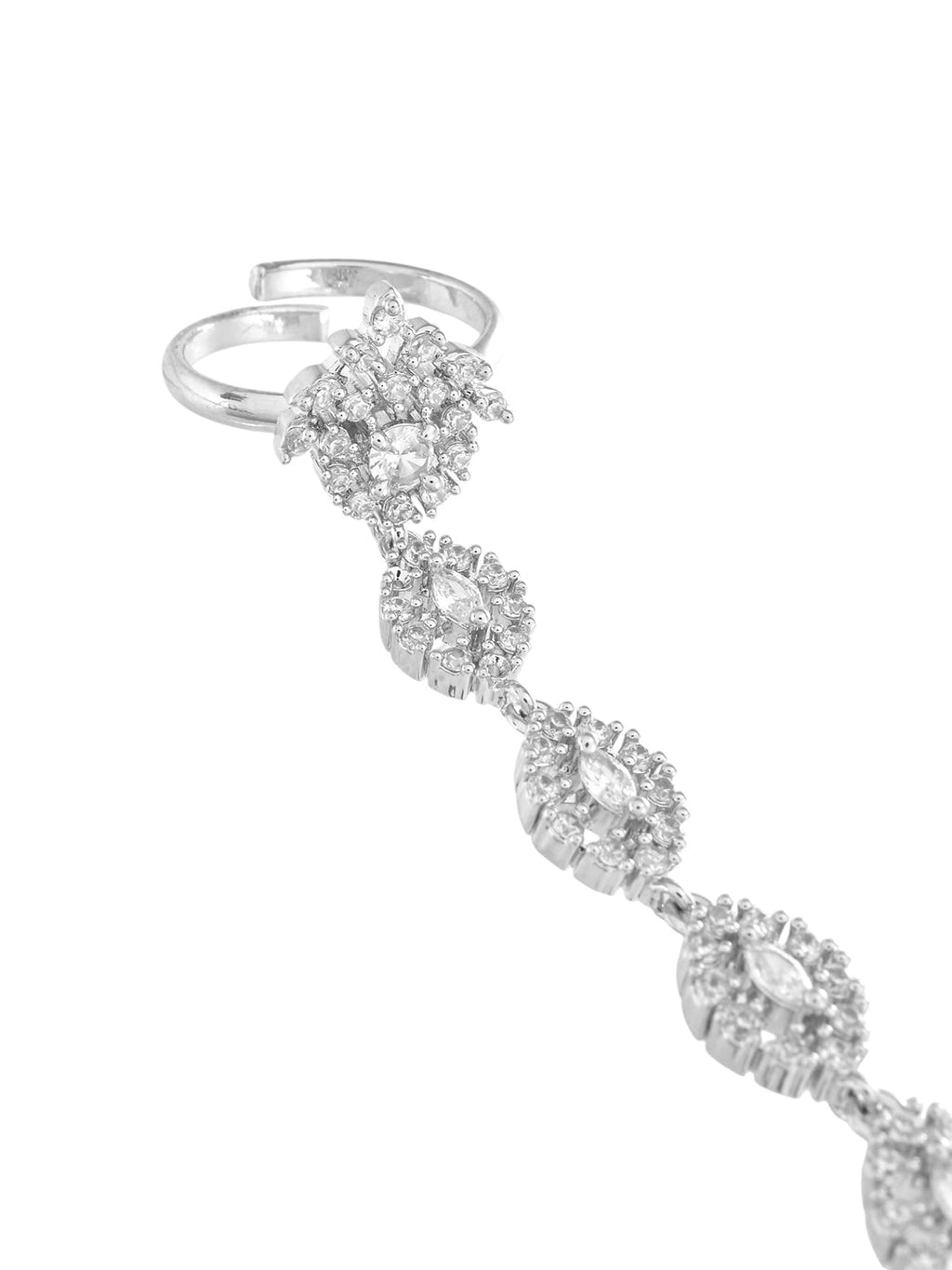 American Diamond Bracelet Ring Haathphool For Women | Wedding & Party Wear Jewellery