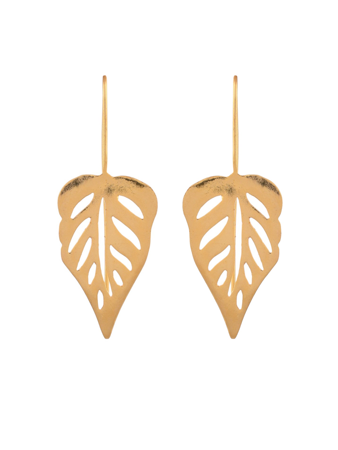 Gold Leaf Ethnic Party Wear Earrings For Women