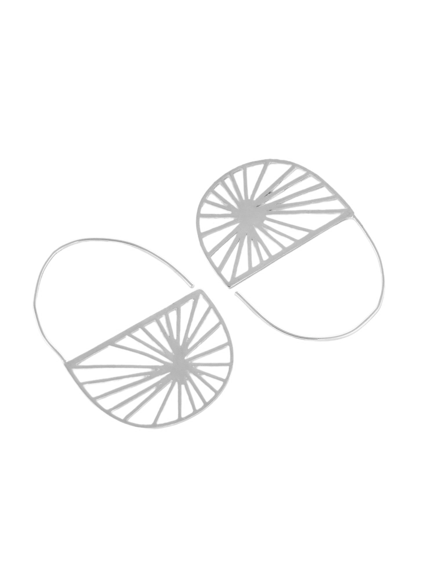 Gold Square Ethnic Party Wear Earrings For Women