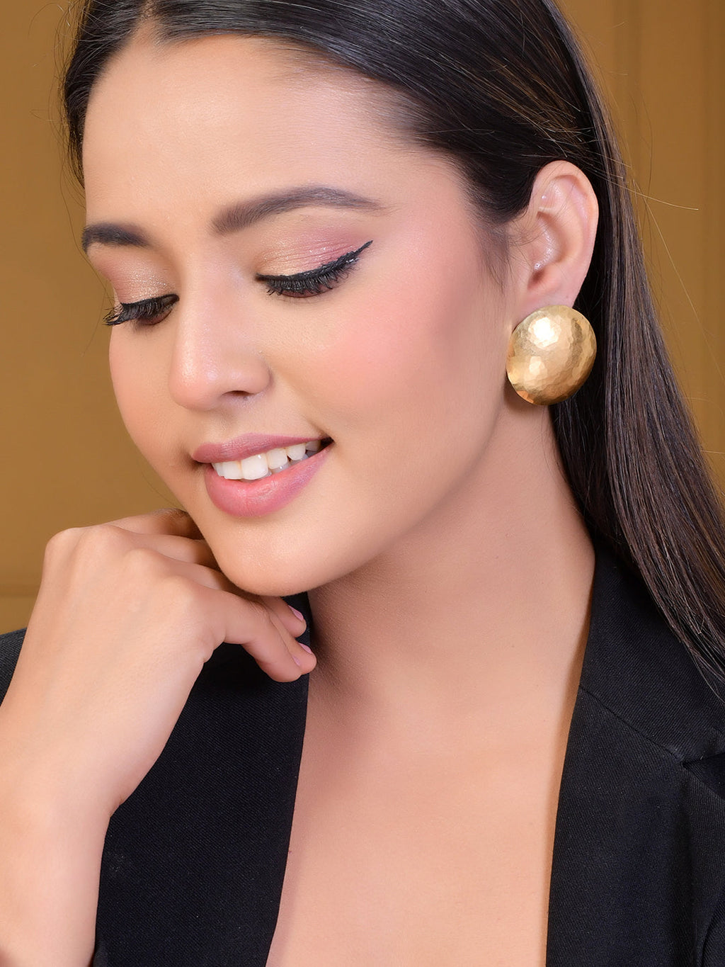 Gold Stud Traditional Earrings For Women