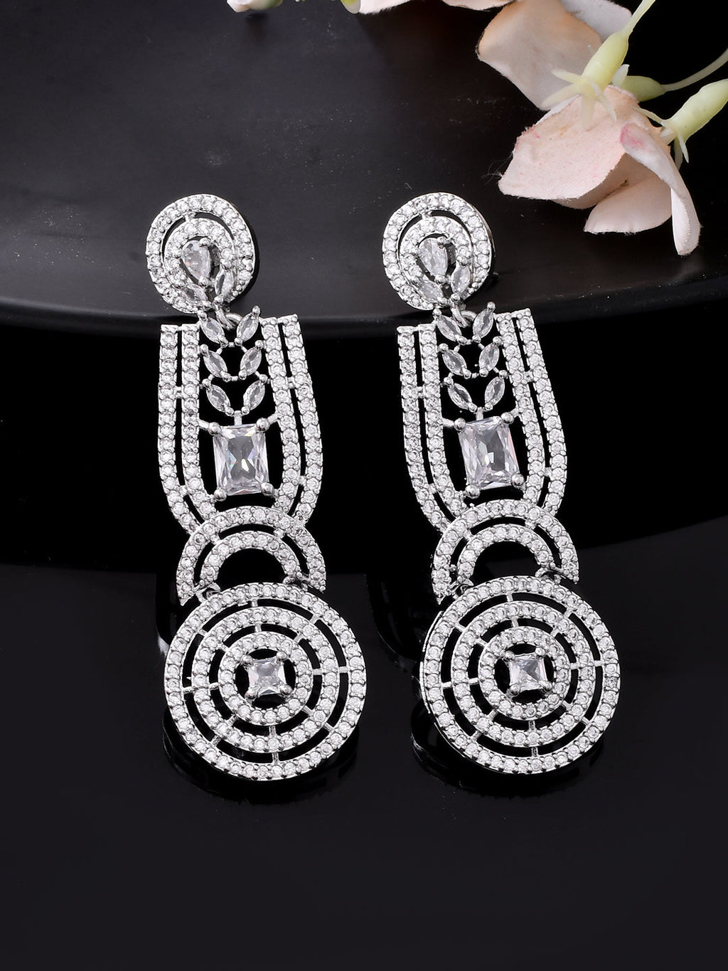 American Diamond Long Earrings | Party & Bridal Accessorie