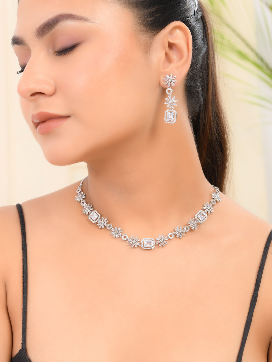 Beautiful American Diamond Classic AD Jewellery Set For Women | Ethnic Jewellery