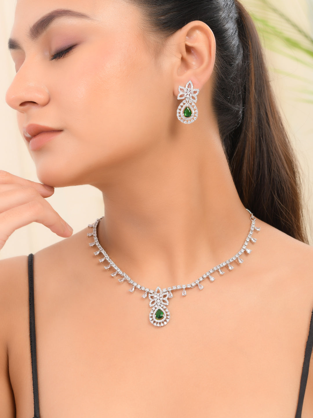 Beautiful American Diamond Jewellery Set For Women | Wedding Jewellery