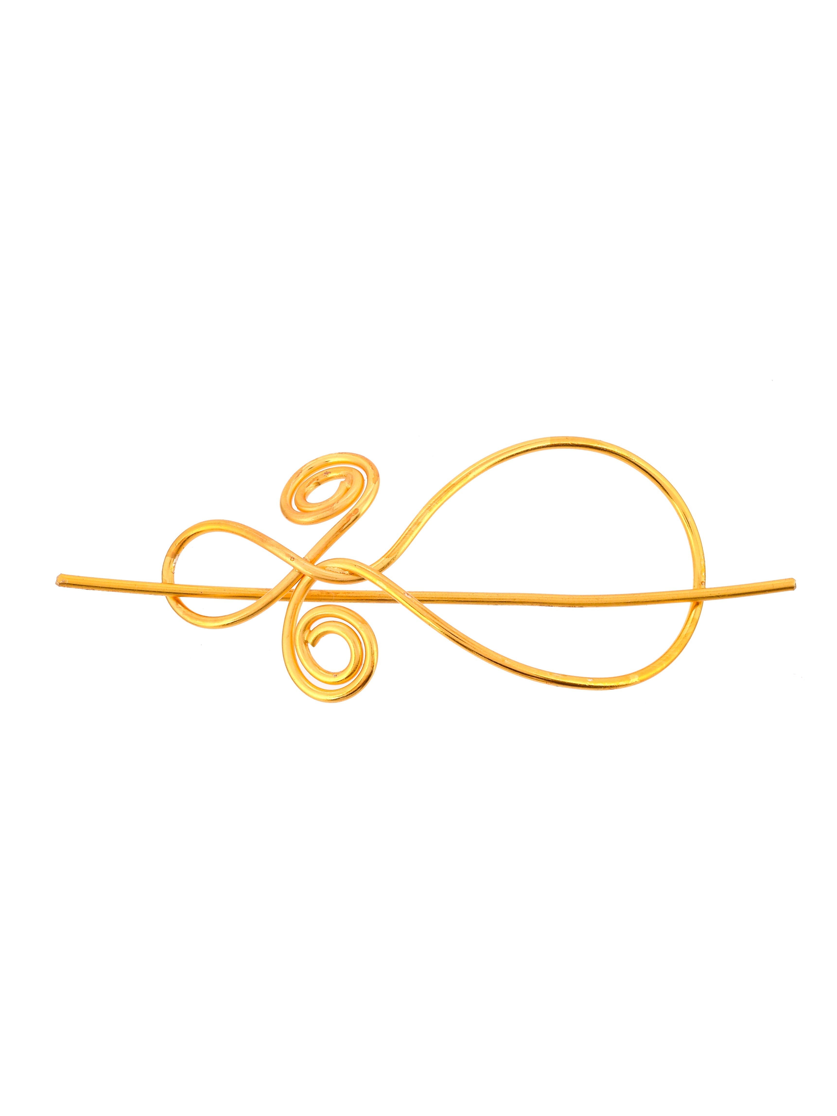 Gold plated Metalic Hair Bun Pin | Hair Accessories For Women