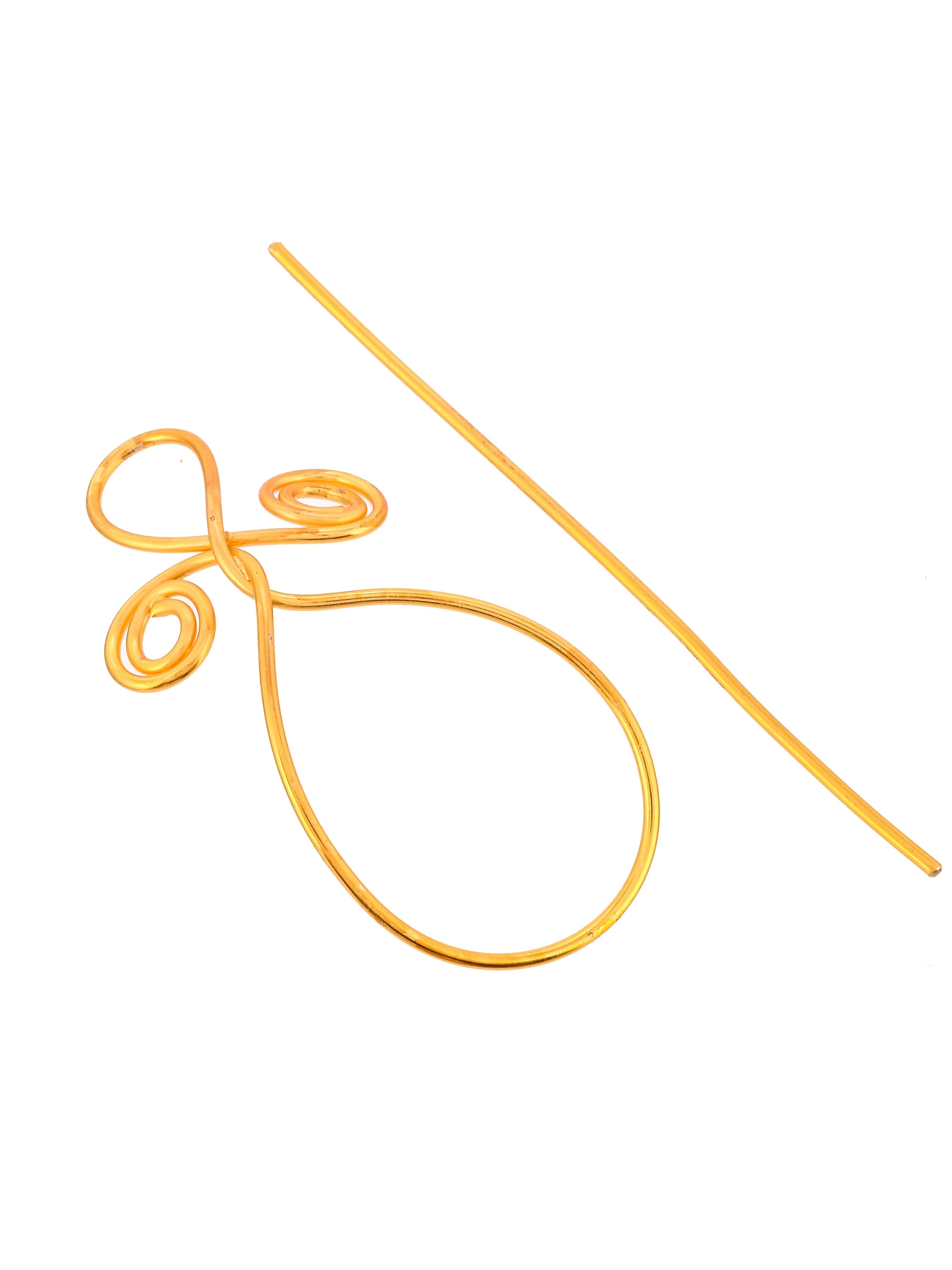 Gold plated Metalic Hair Bun Pin | Hair Accessories For Women