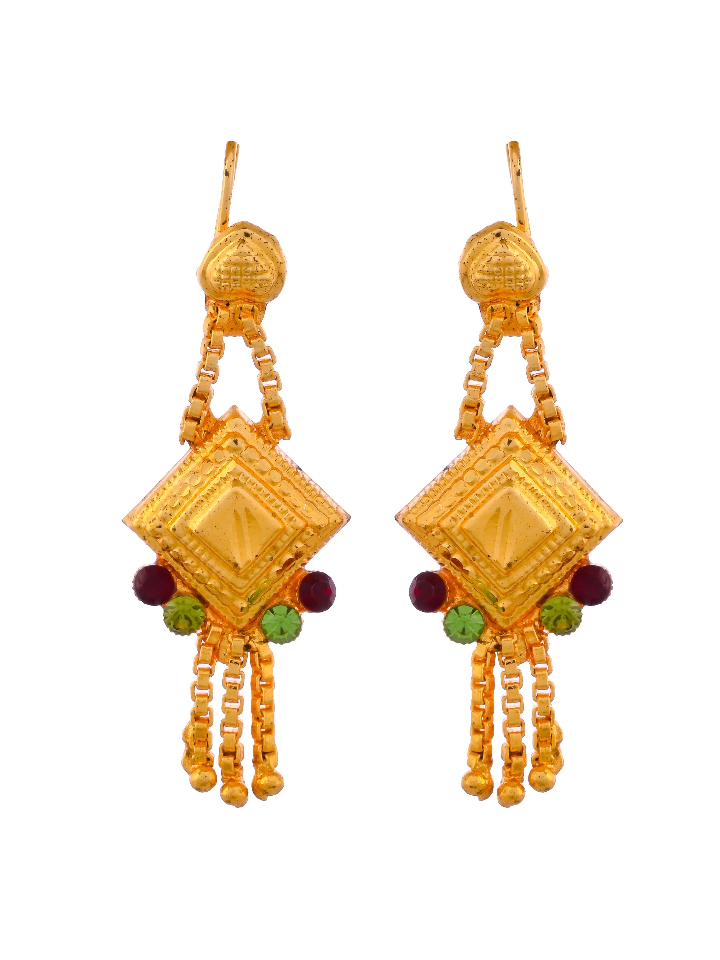 Gold Plated & Gold Toned Temple Jewellery Set For Women