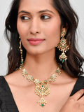 Gold Plated Handcrafted Meenakari Jewellery Set For Women