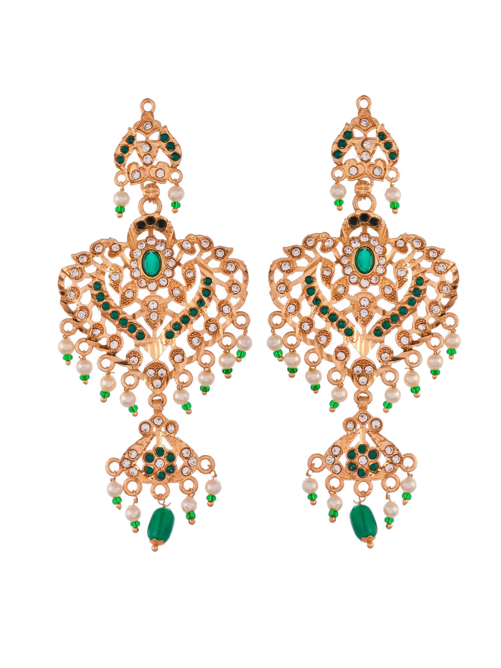 Gold Plated Handcrafted Meenakari Jewellery Set For Women