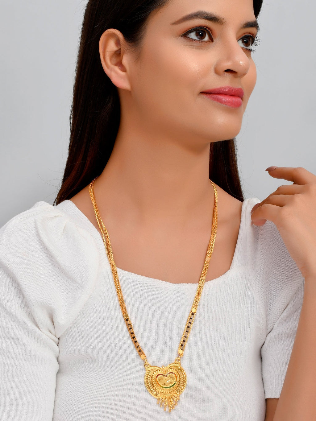 Ahana Black Beads Gold plated Mangalsutra