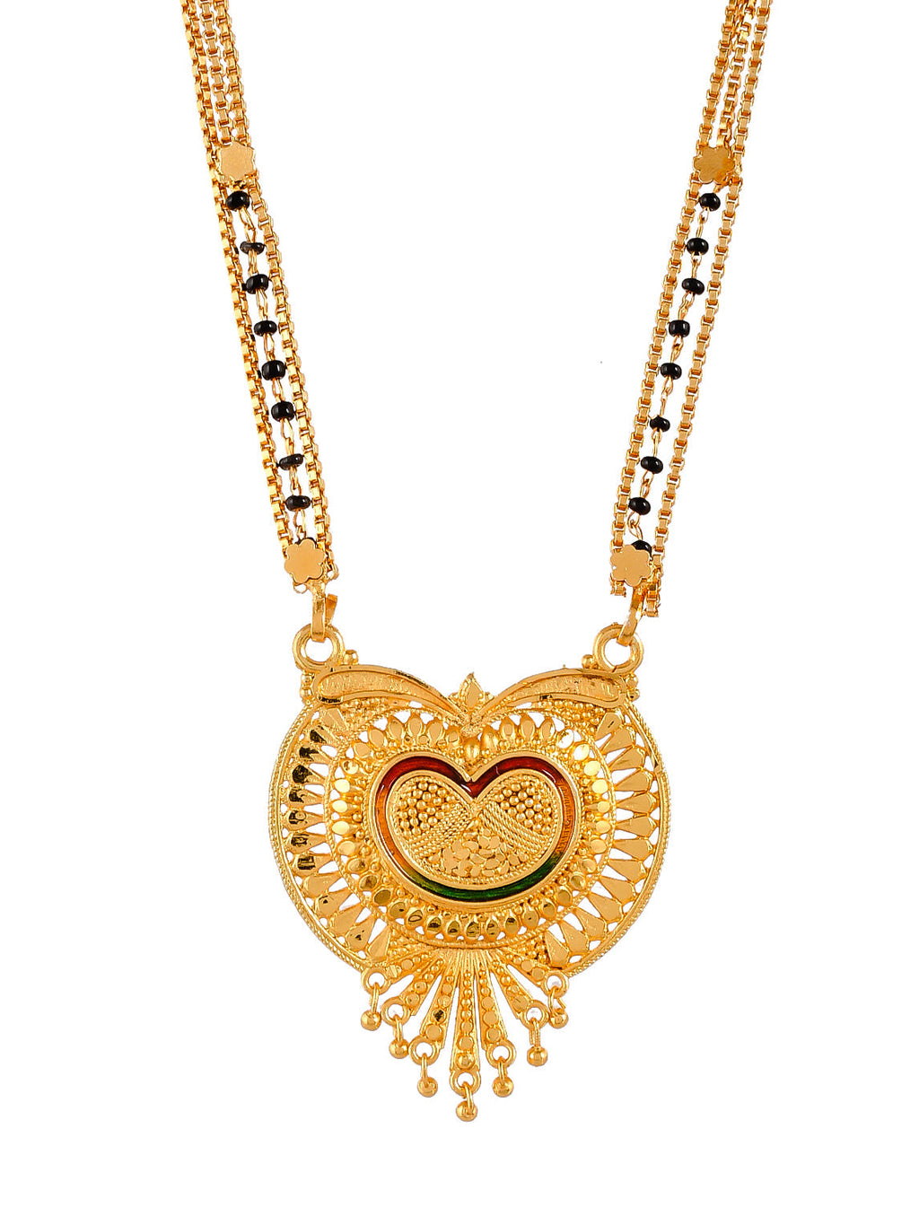 Ahana Black Beads Gold plated Mangalsutra