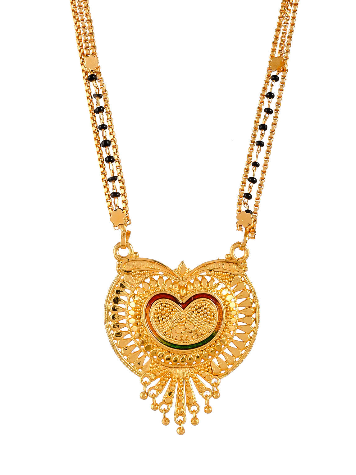 Ahana Black Beads Gold plated Mangalsutra