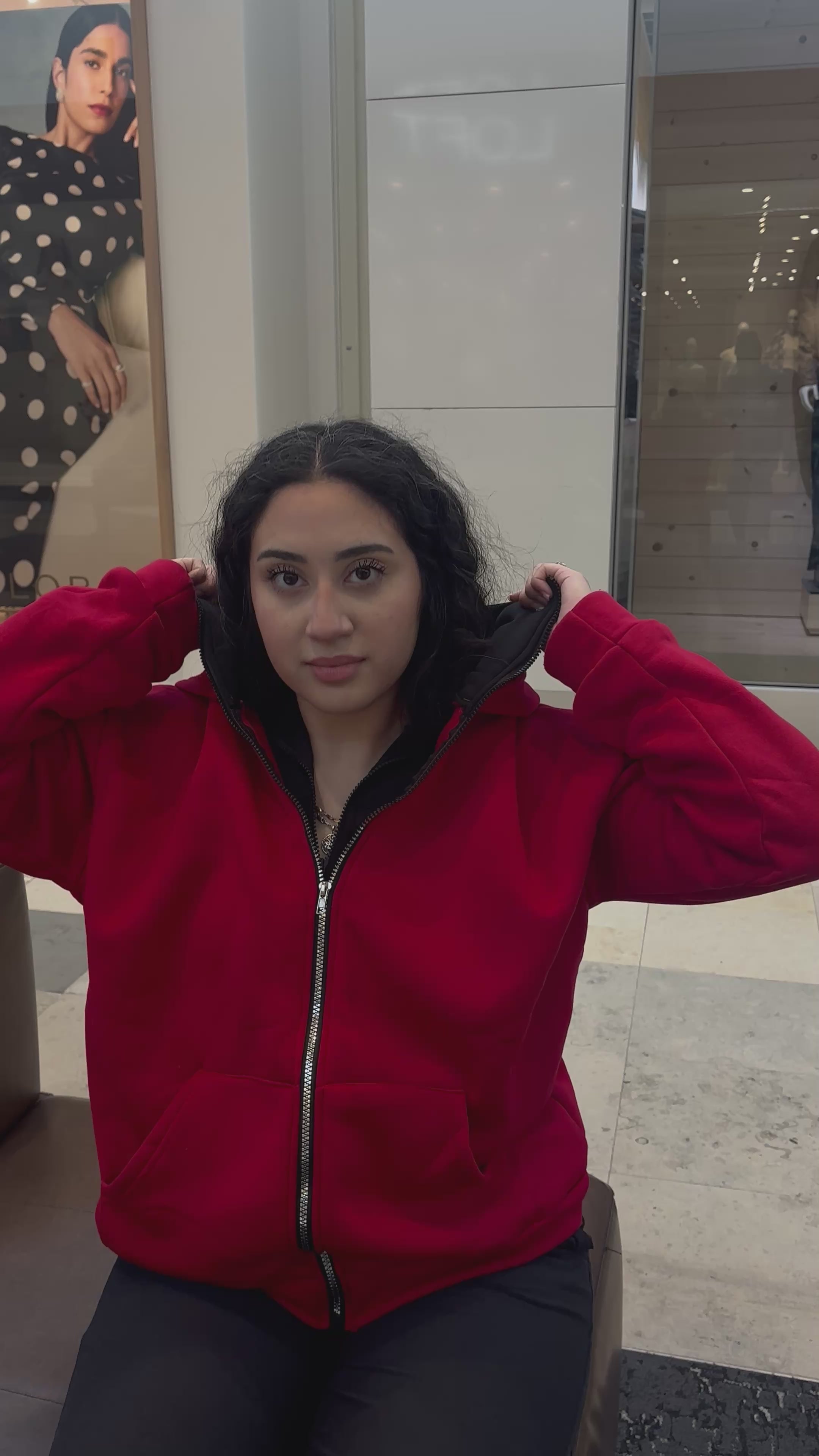 Crimson Core Zip Hoodie